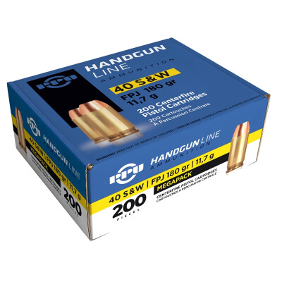 Prvi Partizan MegaPack .40 S&W Ammunition 200 Rounds 165 Grain FPJ