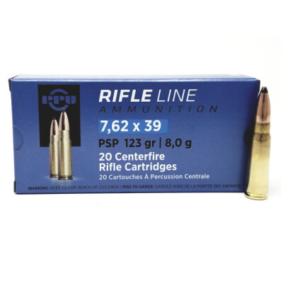 Prvi Partizan PPU 7.62x39 Ammunition 20 Rounds PSP 123 Grain