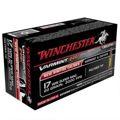 Winchester Varmint HV .17 WSM Ammunition 50 Rounds, PT, 20 Grain