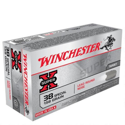 Winchester Super X .38 Special Ammunition 50 Rounds, LRN, 158 Grains