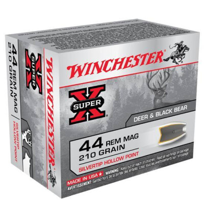 Winchester Super X .44 Magnum Ammunition 20 Rounds, Silvertip HP, 210 Grain