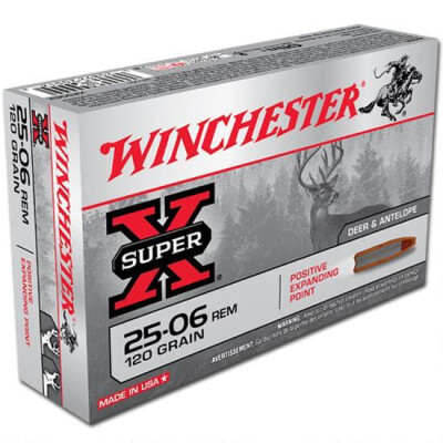 Winchester Super X .25-06 Rem Ammunition 20 Rounds, PEP, 120 Grains