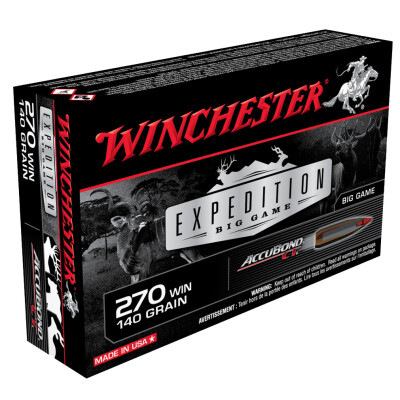 Winchester Expedition Big Game .270 Win Ammunition 20 Rounds 140 Grain Accubond 2950fps