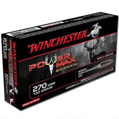 Winchester Power Max .270 Win Ammunition 20 Rounds, PHP, 130 Grains