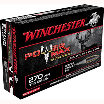 Winchester Power Max .270 Win Ammunition 20 Rounds, PHP, 150 Grains