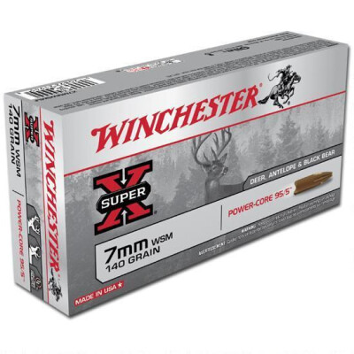 Winchester Power Core 7mm WSM Ammunition 20 Rounds Lead Free HP 140 Grains X7MMWSMLF