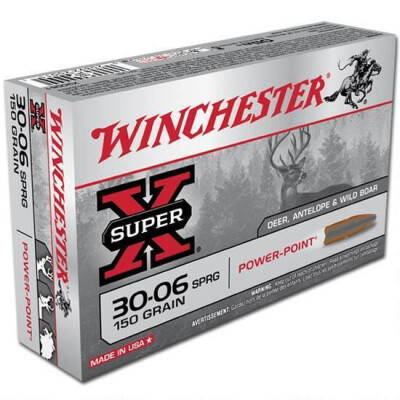 Winchester Power Point .30-06 Springfield Ammunition 200 Rounds JSP 150 Grains X30061