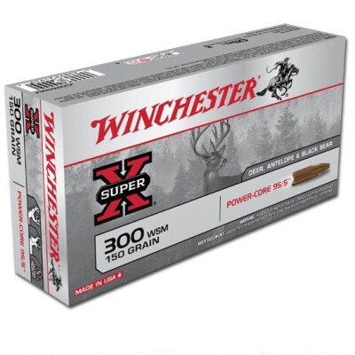Winchester Power Core .300 WSM Ammunition 20 Rounds Lead Free HP 150 Grains X300WSMLF