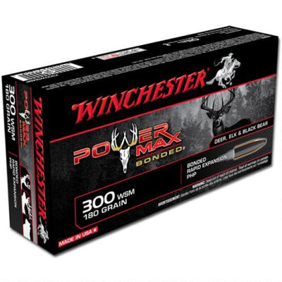 Winchester Power Max .300 WSM Ammunition 20 Rounds Bonded PHP 180 Grains X300WSMBP