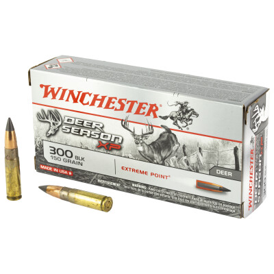 Winchester Deer Season XP .300 Blackout Ammunition 200 Rounds PT 150 Grains X300BLKDS