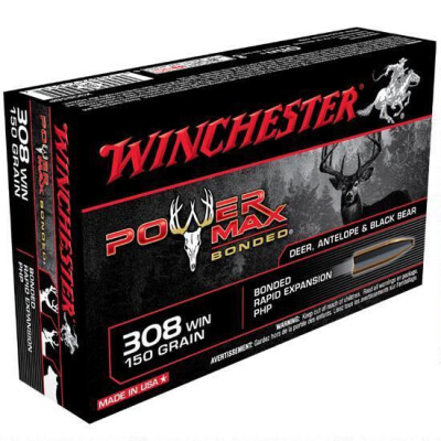 Winchester Power Max .308 Winchester Ammunition 150 Grain Bonded PHP 2820 fps