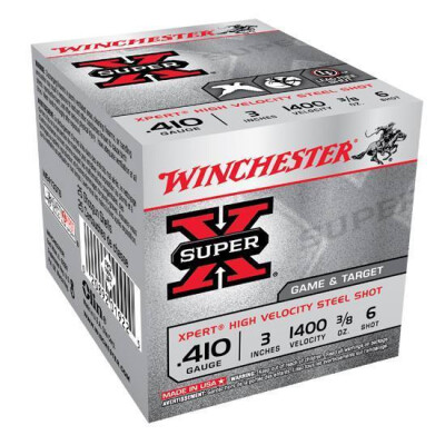 Winchester Super X Expert .410 Ammunition 25 Rounds 3" #6 Steel 3/8 Ounce WE413GT6