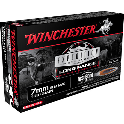 Winchester 7mm Remington Magnum Ammunition 20 Rounds Accubond 168 Grains