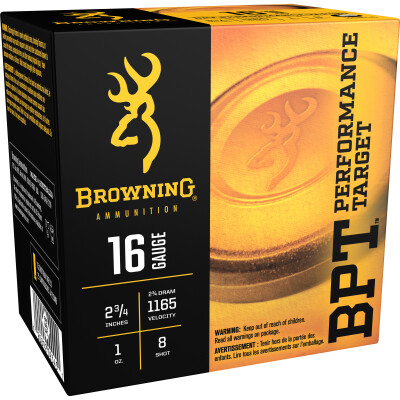 Browning BPT Light 16 Gauge Shotshell 250 Rounds 2 3/4" #8 Lead 1 Ounce B193611628