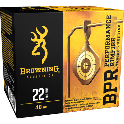 Browning BPR Target .22 LR Ammunition 40 Grain LRN 1255 fps 400 Rounds