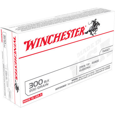 Winchester .300 AAC Blackout Ammunition 200 Rounds FMJOT 200 Grain