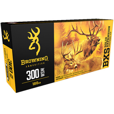Browning BXS .300 WSM Ammunition 20 Rounds BXS Projectile Lead Free 180 Grains 3000 fps