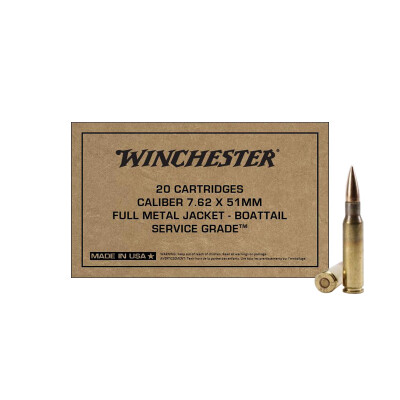 Winchester 7.62x51 NATO Ammunition 200 Rounds FMJBT 147 Grains SG76251W