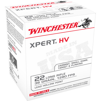 Winchester Xpert .22 Long Rifle Ammunition 5000 Rounds Lead HP 36 Grain