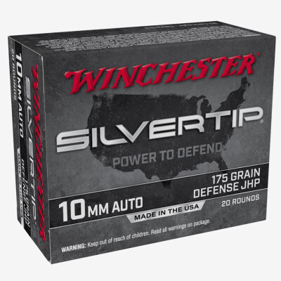 Winchester Silvertip 10mm Auto Ammunition 20 Rounds JHP 175 Grains W10MMST