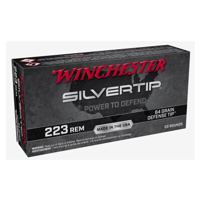 Winchester Silvertip .223 Rem Ammuntion 20 Rounds Defense Tip 64 Grain W223ST