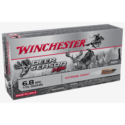 Winchester Deer Season XP 6.8 SPC Ammuntion 20 Rounds Extreme Point 115 Grain X68SPCDS
