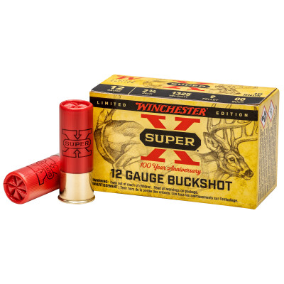 Winchester USA Super X 100 Year Anniversary Limited Edition 12 Gauge Ammunition 10 Rounds 2-3/4" Shot Shell 00 Buckshot 1325fps