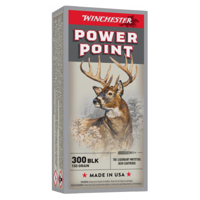 Winchester Power Point .300 Blackout Ammuniton 20 Rounds 150 Grain SP