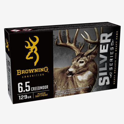 Browning Silver Series 6.5 Creedmoor Ammunition 20 Rounds PSP 129 Grain