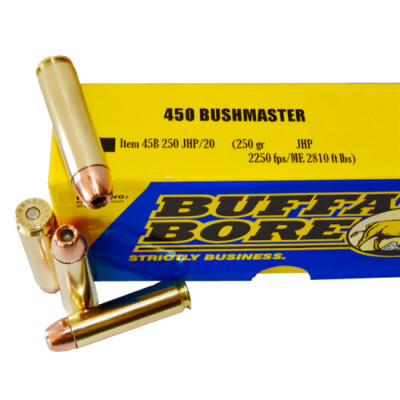 Buffalo Bore .450 Bushmaster Ammunition 20 Rounds JHP 250 Grains