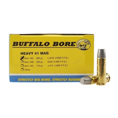 Buffalo Bore Heavy .41 Remington Magnum Ammunition 20 Rounds Hard Cast LWN 265 Grain 16A/20