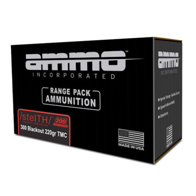 Ammo Inc stelTH .300 AAC Blackout Ammunition 200 Rounds TMC 220 Grain