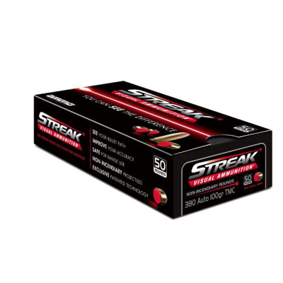 Ammo Inc Streak .380 Ammunition 50 Rounds Red TMC 100 Grain