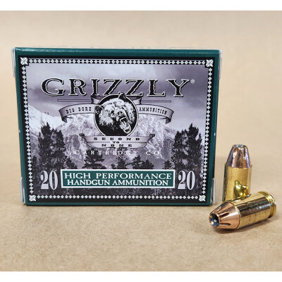 Grizzly Cartridge Co. High Performance Handgun .380 ACP +P Ammunition 20 Rounds JHP 90 Grain