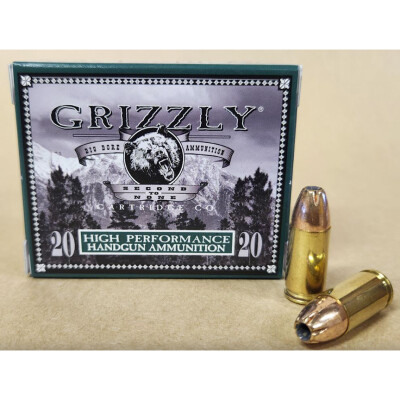 Grizzly Cartridge Co. High Performance Handgun 9mm Luger +P+ Ammunition 20 Rounds JHP 124 Grain