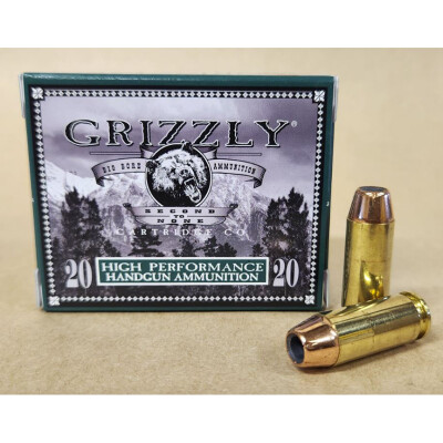 Grizzly Cartridge Co. High Performance Handgun 10mm Auto Ammunition 20 Rounds JHP 200 Grain