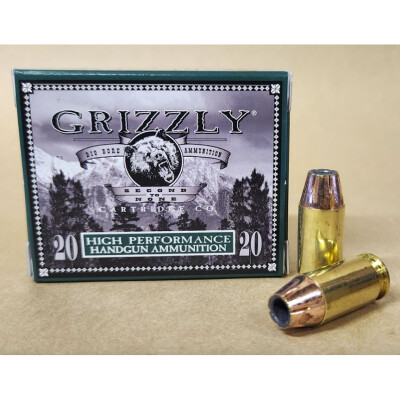 Grizzly Cartridge Co. High Performance Handgun .45 ACP +P Ammunition 20 Rounds JHP 185 Grain