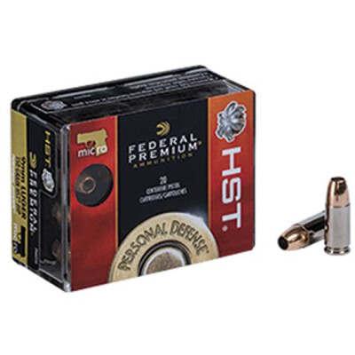 Federal Premium Personal Defense 9mm Luger Ammunition 20 Rounds HST JHP 150 Grain