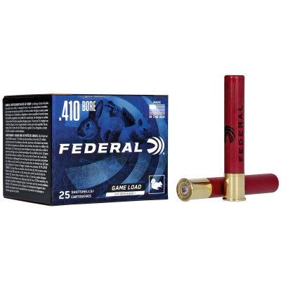 Federal Game Load Hi-Brass .410 Bore Shotshell 25 Rounds 3" #7.5 Lead 11/16 Ounce H41375