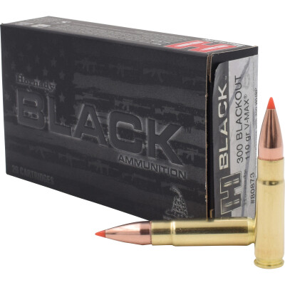 Hornady BLACK .300 AAC Blackout Ammunition 20 Rounds V-MAX 110 Grain