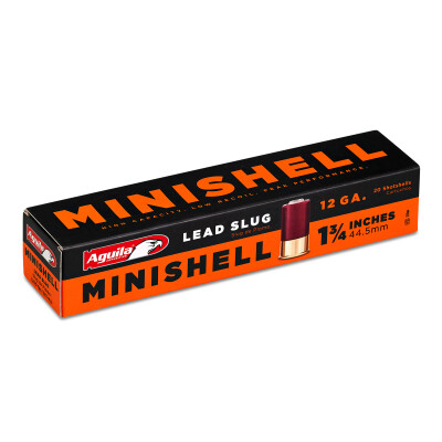 Aguila Minishell 12 Gauge Shotshell 20 Rounds 1 3/4" Length 7/8oz Lead Slug 1250fps