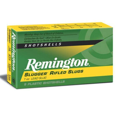 Remington Slugger 12 Gauge Ammunition 5 Rounds 2-3/4" 1 oz Rifled Slug
