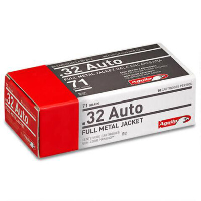 Aguila .32 ACP Caliber Ammunition 50 Rounds FMJ 71 Grain