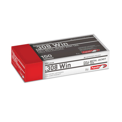 Aguila .308 Winchester Ammunition 20 Rounds FMJBT 150 Grain Brass Cased 1E308110