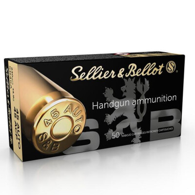 Sellier & Bellot .45 ACP Ammunition 50 Rounds JHP 230 Grain