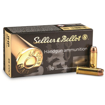 Sellier & Bellot .45 Long Colt Ammunition 600 Rounds JHP 230 Grain