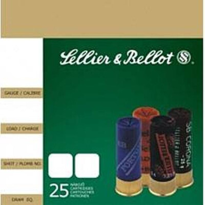 Sellier & Bellot 12 Gauge Shotshell 25 Rounds 2 3/4" #1 Buck 12 Lead Pellets