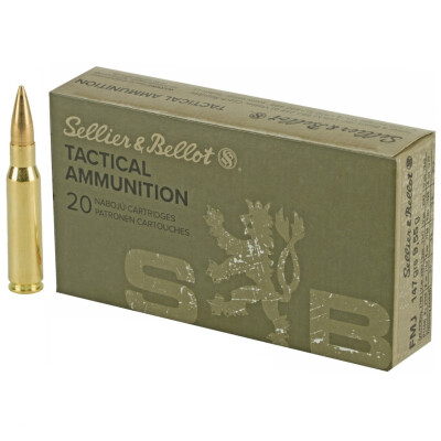 Sellier & Bellot 7.62x51mm NATO Subsonic Ammunition 20 Rounds FMJ 200 Grains SB762SUBB