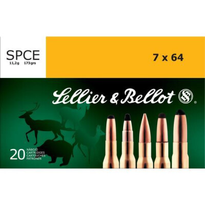 Sellier & Bellot 7x64 Brenneke Ammunition 20 Rounds SPCE 173 Grain