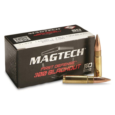 Magtech First Defense .300 Blackout Ammunition 1000 Rounds HPFB 115 Grains 300BLKA